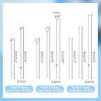 PH PandaHall 560pcs 8 Styles 304 Stainless Steel Eye Pins 30mm 40mm 50mm Head - Image 2