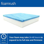 FoamRush 6" x 36" x 36" Gel Memory Foam Upholstery Square Cushion Medium Firm - Image 4