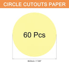 MECCANIXITY 60 PCS Light Yellow Circle Cutouts Paper, 8 Inch Round Cutouts - Image 2