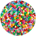 Pony Beads 4000 Pcs, Acrylic Plastic, Cylindrical, Loose Beads by anpiwshjo