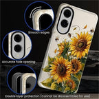 for Samsung Galaxy S25 Edge Case, Sunflowers Bees Pattern Glossy 2 in 1 - Image 5