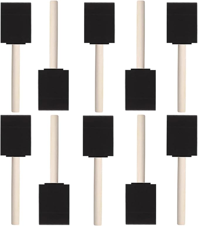 10 PCS Foam Paint Brushes, 1.6 Inch Sponge Brush by Unknown