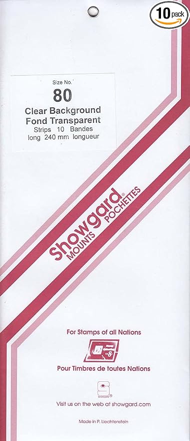 Strip Style Clear Stamp Mounts Size 80 by Showgard