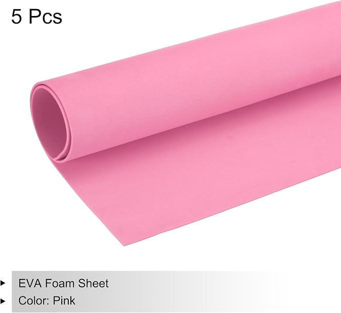 MECCANIXITY EVA Foam Sheets Pink 35.4 Inch x 19.7 Inch 2mm Thick Crafts Foam - Image 3