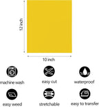 FUNKAKA Yellow HTV Heat Transfer Vinyl Bundle, 10 Sheets Sticky HTV Vinyl - Image 3
