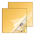 2 Pcs 12 x12 Inch GoldAcrylic Mirror Sheet, 1/8 Inch Thick Opaque Glossy Mirror by CEUQIESO