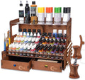 OPHIR Paint Organizer, Wooden 104 Holes Paint Holder by OPHIR