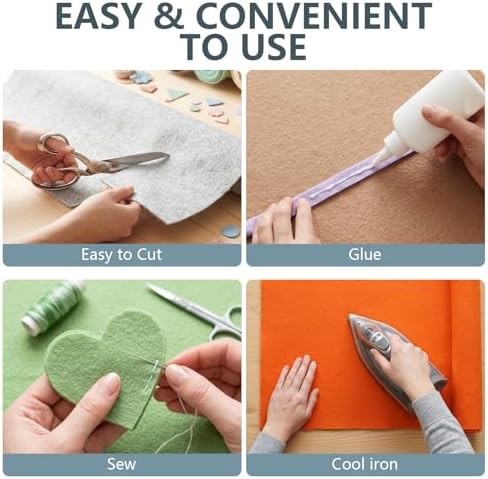 Gray Felt Fabric 36'' X 36'', 1.4mm Large Felt Sheets Soft Durable Crafts Felt - Image 5
