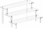 Acrylic Display Stand Risers, 3 Tier Perfume Stand Organizer, Large Shelf Risers by Hoewina