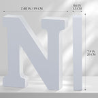 White Wooden Letters 8 Inch for Wall Decor, Large Unfinished Wood Letters for - Image 2