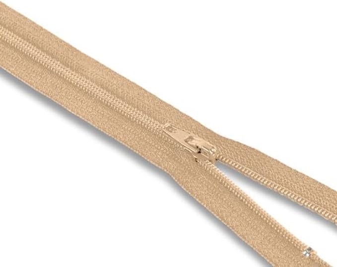 #3 Nylon Coil Zipper 9 Inch Non-Separating Closed End – Cream – Replacement - Image 5