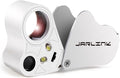 JARLINK 30X 60X Illuminated Jewelers Loupe Magnifier, Foldable Jewelry Magnifier by JARLINK