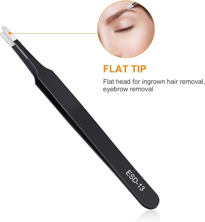 kaverme 9PCS Precision Tweezers Set, Upgraded Anti-Static Stainless Steel of - Image 4