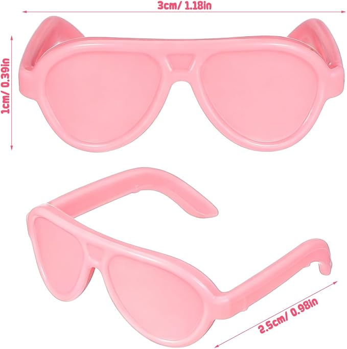 TOYANDONA 60pcs Doll Sunglasses, 4 Colors Glasses Doll Eyeglasses Miniature - Image 2