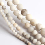 10mm Matte White Quartz Bead, 15-Inch Matte Round Loose Stone Beads - Image 6