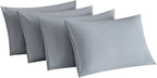 MINIPANDA Light Grey Pillowcases Set of 4 King Size- Gray Pillow Cases Super by Unknown