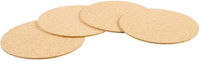 80 Pack Self-Adhesive Cork Coasters Round - Image 3