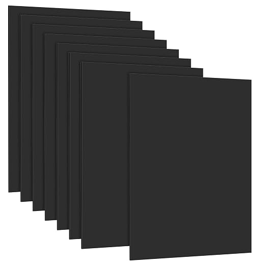 SHEUTSAN 8 Pack Black Acrylic Sheet, 11.8 x 7.87 x 1/8 Inch Plastic Board by SHEUTSAN