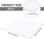 BENECREAT 5 Pcs 1mm PVC Foam Sheet White Plastic Sheet 11.8x15.7 Inch - Image 2
