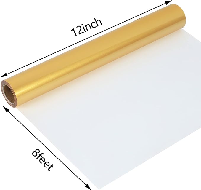 guangyintong Shiny Golden Heat Transfer Vinyl HTV Rolls, Stretchy Thin Soft HTV - Image 6