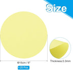 PATIKIL 6inch Circle Card Stock, Light Yellow - Image 2