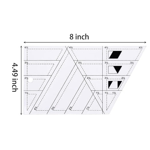 1 Pc Transparent Quilting Template Ruler Trapezoid Shape Templates Craft Ruler - Image 2