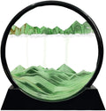 Aoderun Moving Sand Art Picture Round Glass 3D Deep Sea Sandscape in Motion by Aoderun