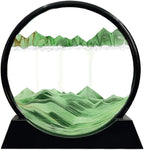 Aoderun Moving Sand Art Picture Round Glass 3D Deep Sea Sandscape in Motion by Aoderun