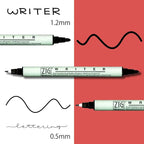 Kuretake ZIG Twin Marker BLACK 4 Assortment set - Image 5