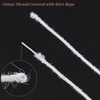 OLYCRAFT 50 Yards/45.7m White Wire Cotton Covered Cloth Covered Stem Floral Wire - Image 4