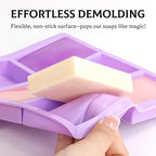 SJ Silicone Soap Molds 3 Packs, Rectangle Soap Molds - Image 2