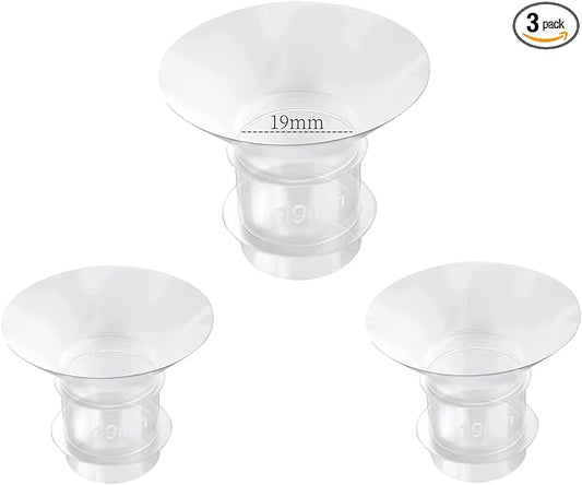 Flange Insert 3PC 19mm for Momcozy S12 pro/S9 pro/S9/S10/S12/Medela/Tsrete/Spectra/Bellababy etc 24mm Wearable Breast Pump, Reduce 24mm Tunnel Down to Other Correct Size