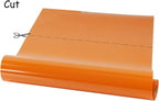 guangyintong Heat Transfer Vinyl Orange HTV Rolls, Glossy Surface Orange HTV - Image 3