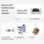 PYD Life 8 Pack Sublimation Acrylic Blanks Sheets Bulk 12" 1/6" Thick 4 mm | - Image 5