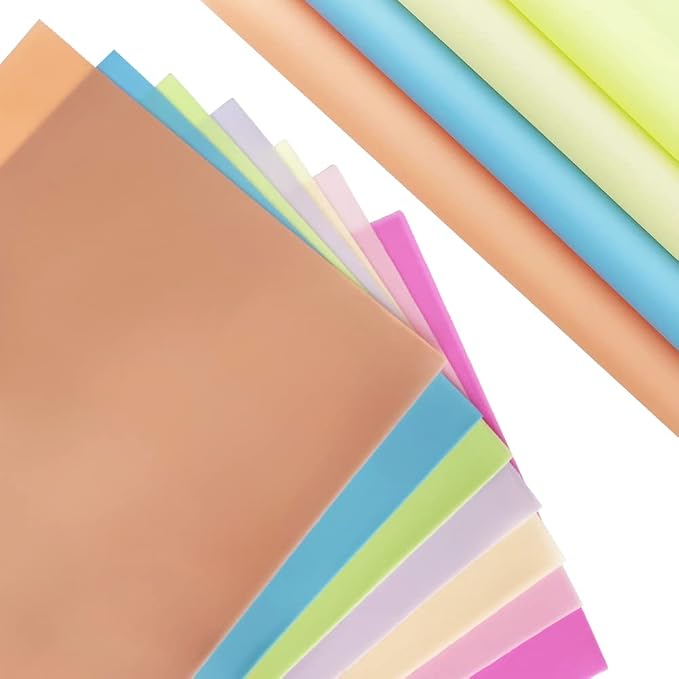 XHT 8 Pcs Candy Color Jelly Vinyl, Matte Solid Color Waterproof Transluscent - Image 5