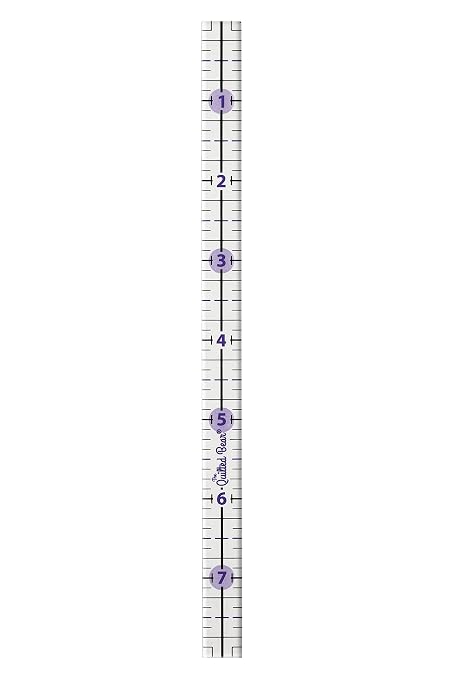 The Quilted Bear Rectangular Acrylic Quilting Ruler, 0.5" x 8" | Non-Slip by TheQuiltedBearsProducts