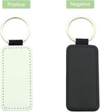 12 Pcs Sublimation Blank Keychains, PU Leather White Keychains Ornament Pendants - Image 5