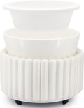 Ceramic Wax Melt Warmer with 1 pc Silicone Dish Candle Warmer for Scented Wax Electric Fragrance Burner for Home, Office, Bedroom - Gift & Décor