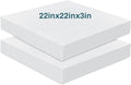 Frienda 2 Pack 3" x 22" x 22" Upholstery High Density Foam Cushion Replacement by Frienda