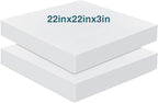Frienda 2 Pack 3" x 22" x 22" Upholstery High Density Foam Cushion Replacement by Frienda