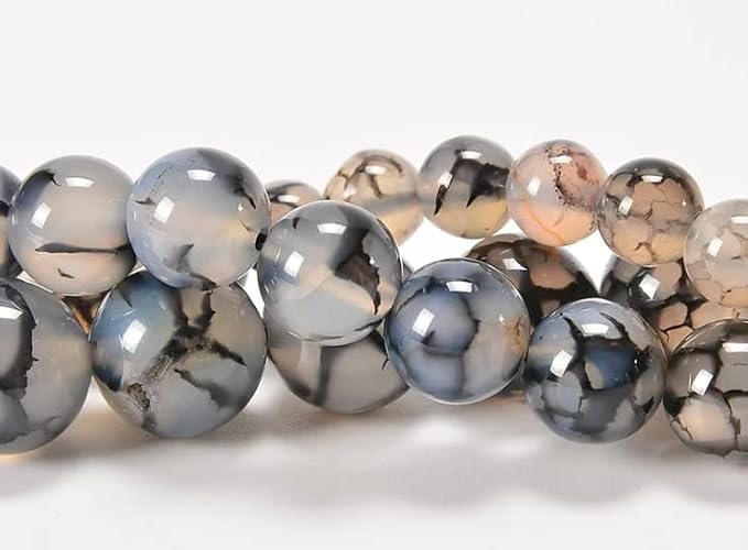 Zenkeeper 108Pcs Dragon Vein Agate Beads - Image 2