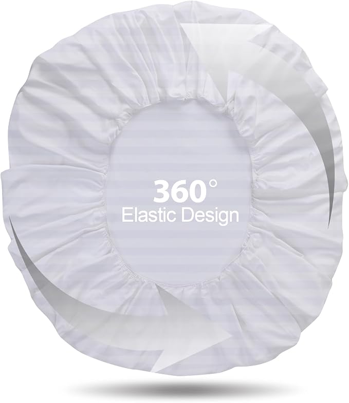 100% Egyptian Cotton Fitted Sheet Queen Size, 600 Thread Count, Single Fitted - Image 8