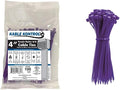 Kable Kontrol Purple Zip Ties 4 Inch 100 Pcs, 18 Lbs Tensile Strength, by KABLEKONTROL%C2%AE