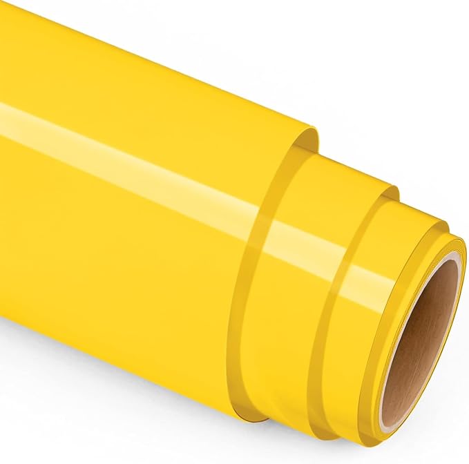 Yellow Heat Transfer Vinyl 12" x 10ft Yellow Iron On Vinyl by PrimeVinyl