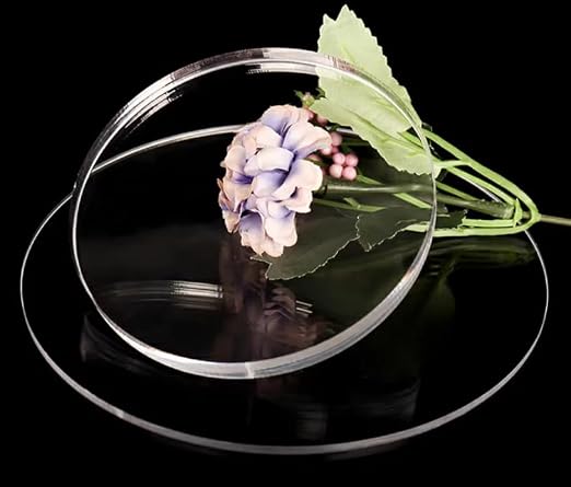 Set of 20 Clear Circle Acrylic Round Acrylic Blanks, Plexiglass Blanks Discs - Image 2