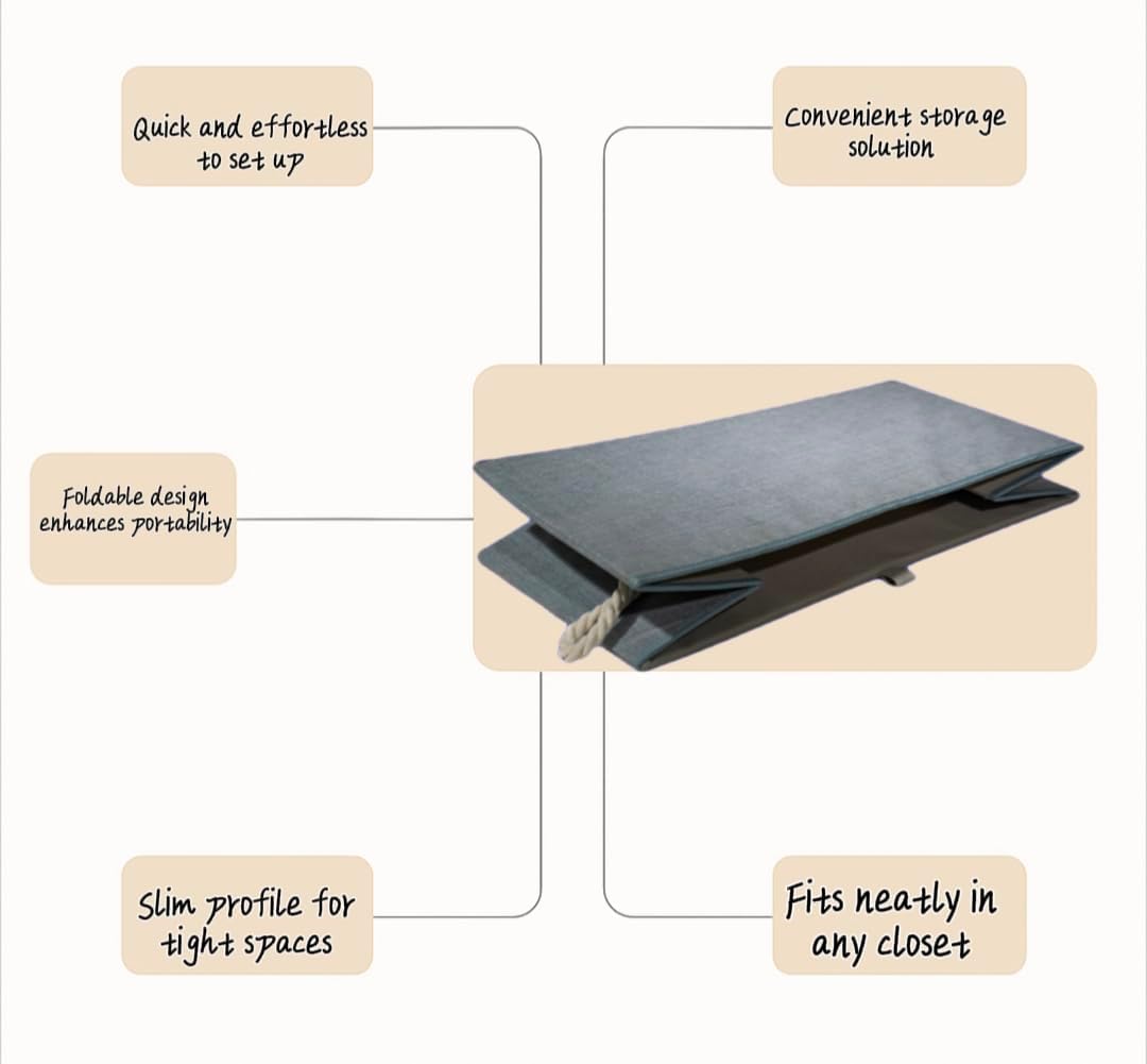 Storage Bins with Rope Handles, Gray Fabric Collapsible Storage Cubes, Large Decorative Storage Boxes for Organization, 2 Pack