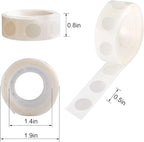 gegemaoyi 1600pcs Glue Point Clear Balloon Glue Removable Adhesive Dots Double - Image 2