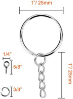 Paxcoo 100Pcs Keychain Rings - Image 3