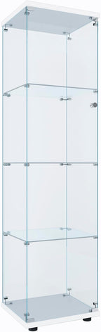 FLYMUHJIA Curio Cabinet Glass Display Case by FLYMUHJIA