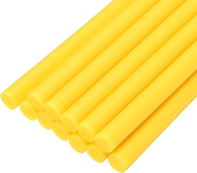 uxcell Mini Hot Glue Sticks for Glue Gun 11mm x 200mm Light Yellow 12pcs by uxcell